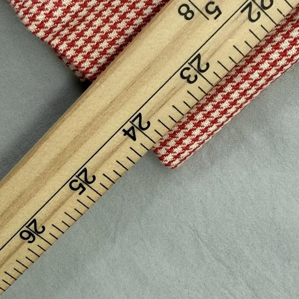Vintage Christian Dior Houndstooth Skirt Suit Set Red White Jacket Sz 14 USA